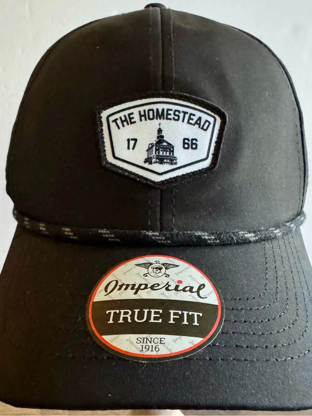 The Homestead at Omni Hotels & Resorts Black Golf Hat by - Imperial Sports NWT - Picture 1 of 3